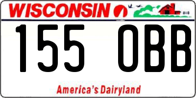 WI license plate 155OBB