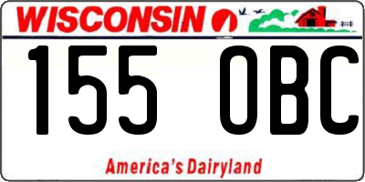 WI license plate 155OBC