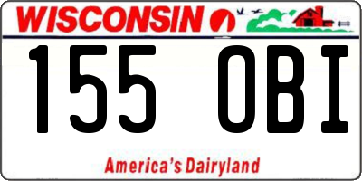 WI license plate 155OBI