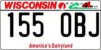 WI license plate 155OBJ