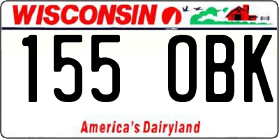 WI license plate 155OBK