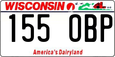 WI license plate 155OBP