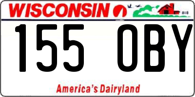 WI license plate 155OBY