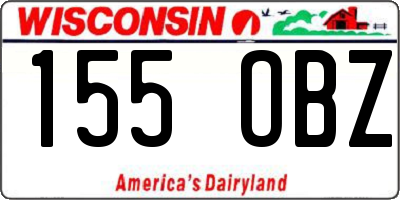 WI license plate 155OBZ