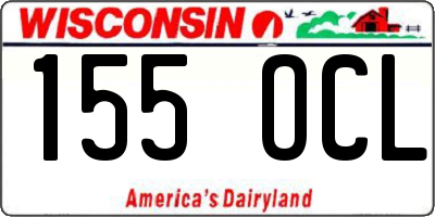 WI license plate 155OCL