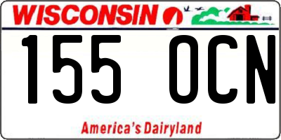 WI license plate 155OCN