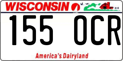 WI license plate 155OCR
