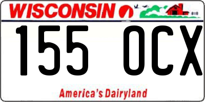 WI license plate 155OCX