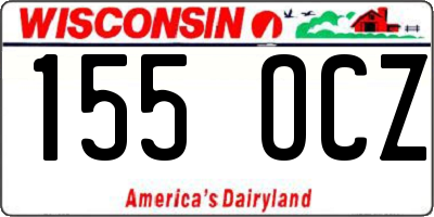 WI license plate 155OCZ