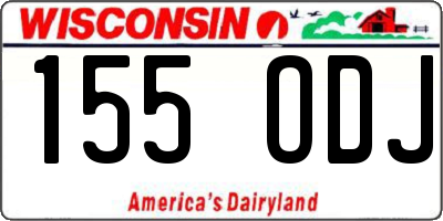 WI license plate 155ODJ