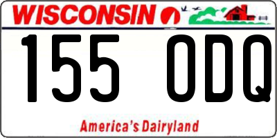 WI license plate 155ODQ