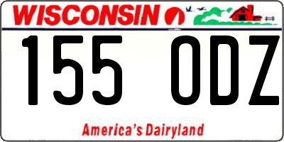 WI license plate 155ODZ