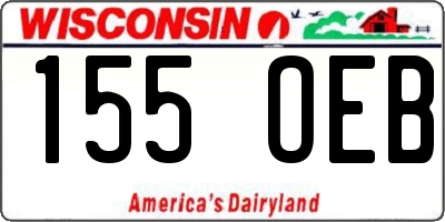 WI license plate 155OEB