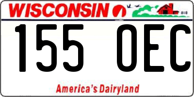 WI license plate 155OEC