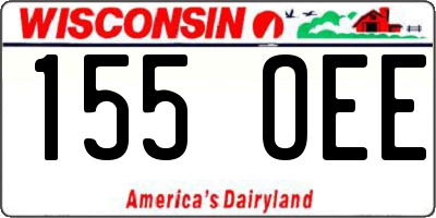 WI license plate 155OEE