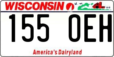 WI license plate 155OEH