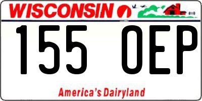 WI license plate 155OEP