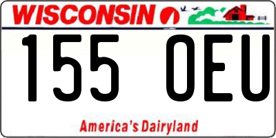 WI license plate 155OEU