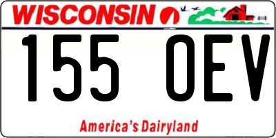WI license plate 155OEV