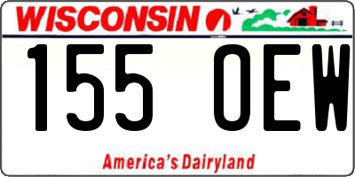 WI license plate 155OEW