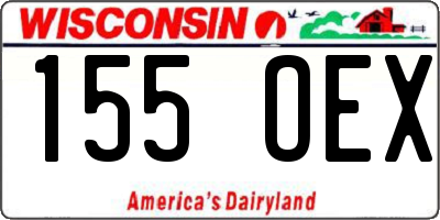 WI license plate 155OEX