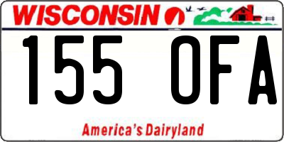 WI license plate 155OFA