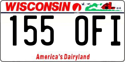 WI license plate 155OFI