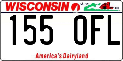 WI license plate 155OFL