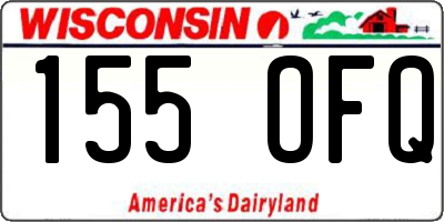 WI license plate 155OFQ