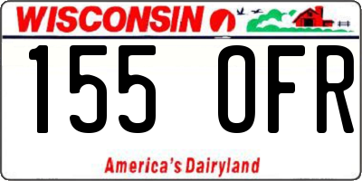 WI license plate 155OFR