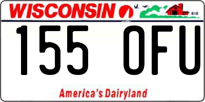 WI license plate 155OFU
