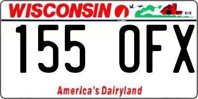 WI license plate 155OFX