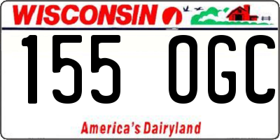 WI license plate 155OGC