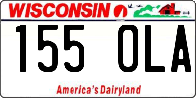 WI license plate 155OLA