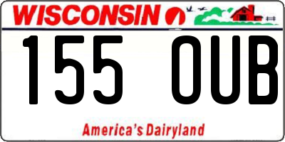 WI license plate 155OUB