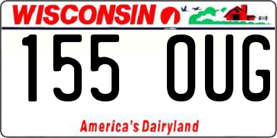 WI license plate 155OUG