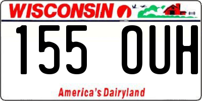 WI license plate 155OUH