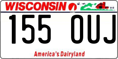WI license plate 155OUJ