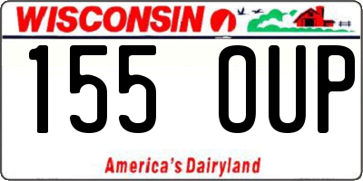 WI license plate 155OUP