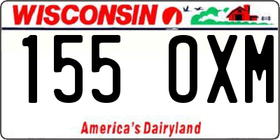 WI license plate 155OXM