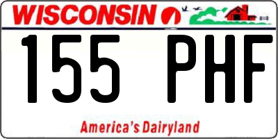 WI license plate 155PHF