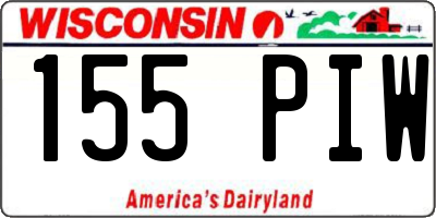 WI license plate 155PIW