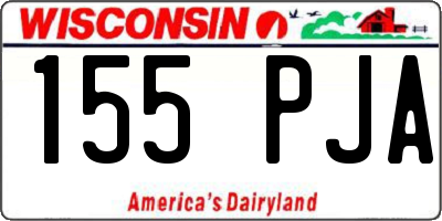 WI license plate 155PJA