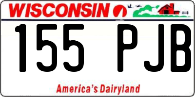 WI license plate 155PJB
