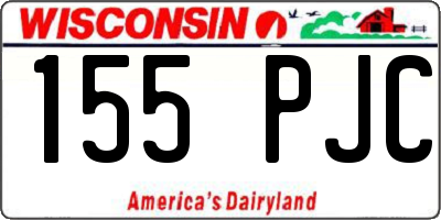 WI license plate 155PJC