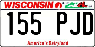 WI license plate 155PJD