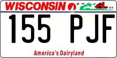WI license plate 155PJF