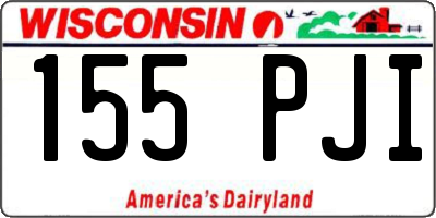 WI license plate 155PJI
