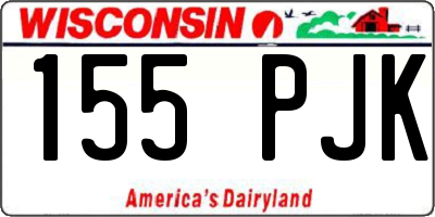 WI license plate 155PJK