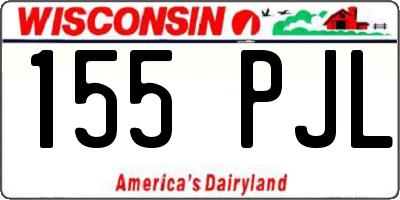 WI license plate 155PJL